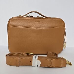 Minooy Clio Crossbody Bag Full Grain Leather RFID Wallet iPad Mini NWOT